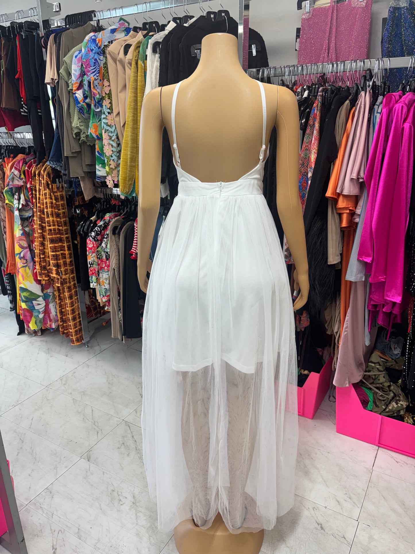 White Sheer Maxi Dress