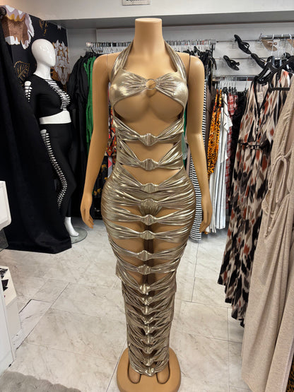 Gold Metalic Dress