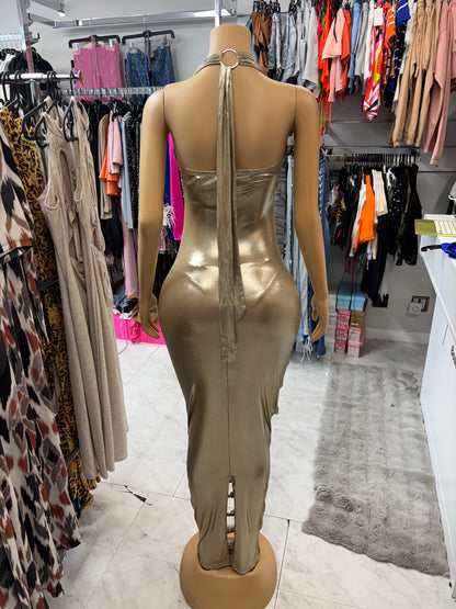 Gold Metalic Dress