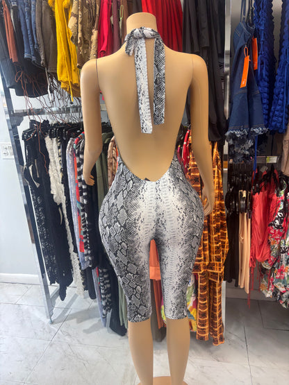 Snake Skin Capri Bodysuit