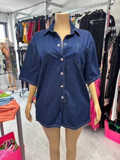 Denim Romper