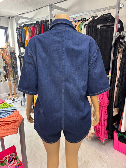 Denim Romper