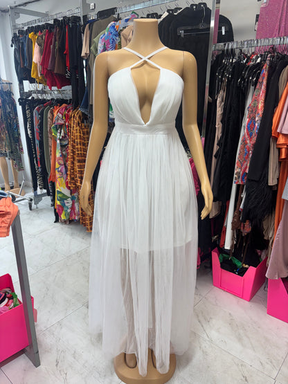 White Sheer Maxi Dress