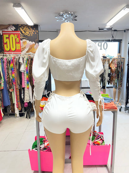 White Two - Piece Short Set