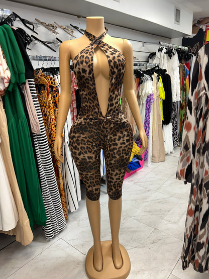 Leapord Capri Bodysuit