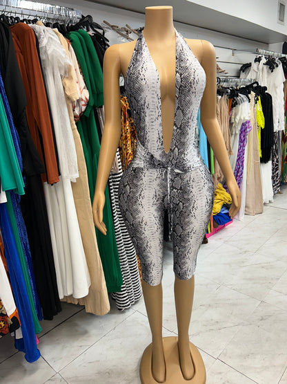 Snake Skin Capri Bodysuit