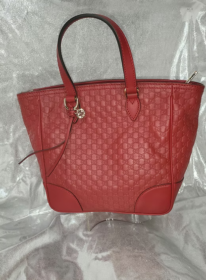 Gucci Microguccissima Small Bree Tote Red
