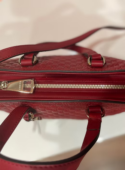 Gucci Microguccissima Small Bree Tote Red