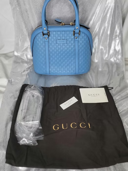 Gucci Microguccissima Mini Dome Light Blue
